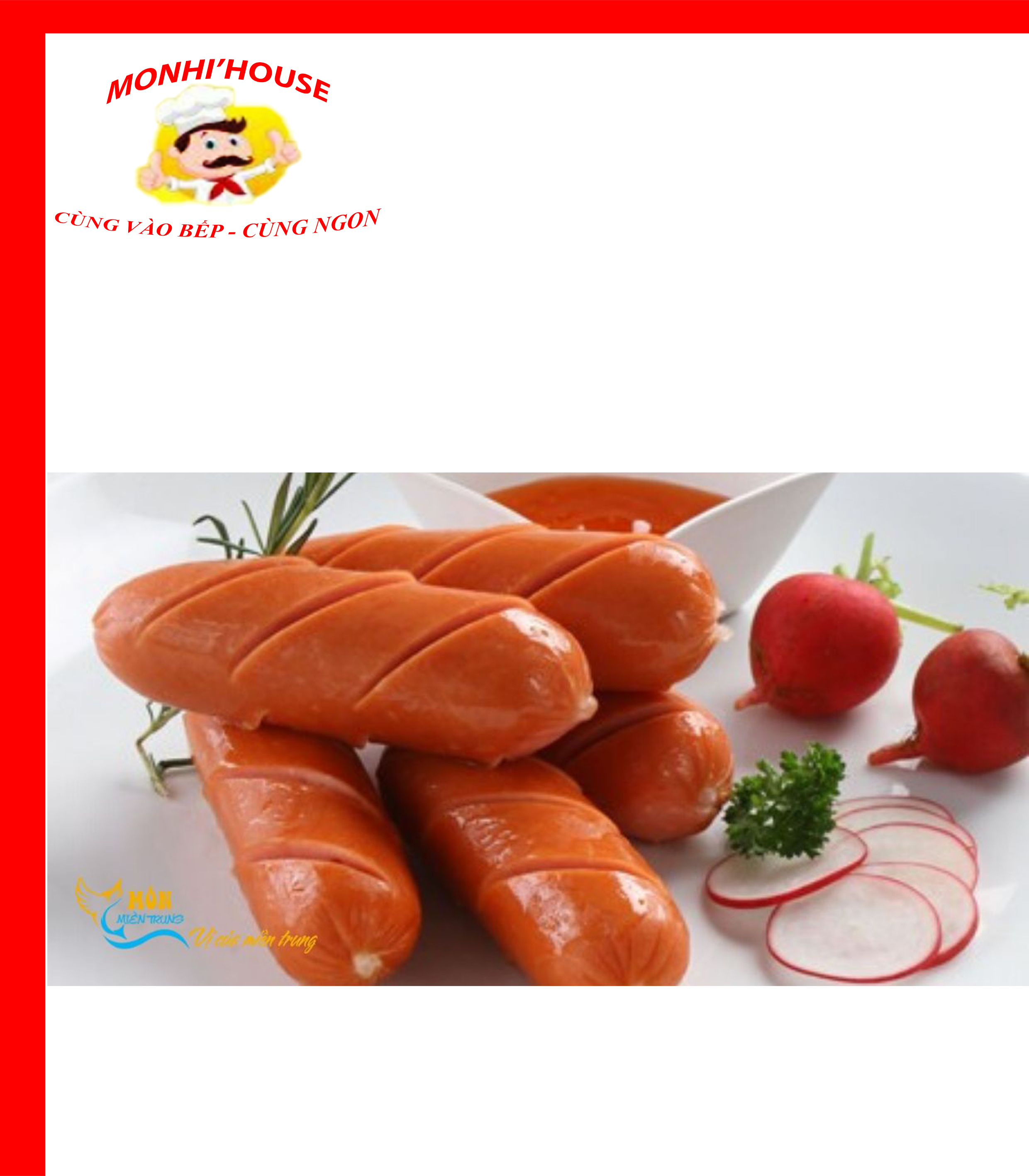 Xúc xích Đức SuperChef CP gói 500g_ 10 cây