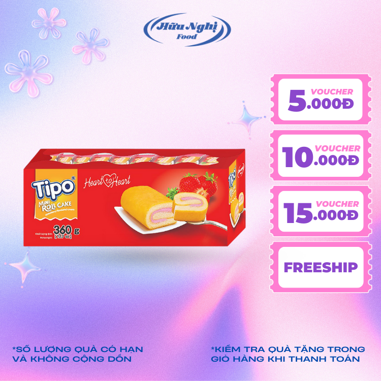 Strawberry Rolled Sponge Cake 360g