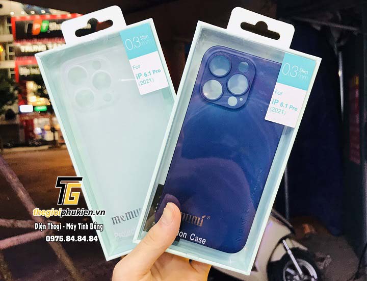 Ốp lưng nhám memumi siêu mỏng 0,3 mm cho iphone 13 pro, 13 pro max