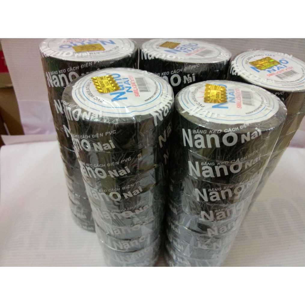 BĂNG DÍNH ĐIỆN NANO,BĂNG KEO CÁCH ĐIỆN (GIÁ 10 CUỘN)