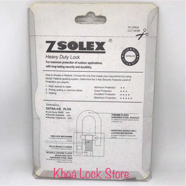 Ổ khoá ZSOLEX 6cm
