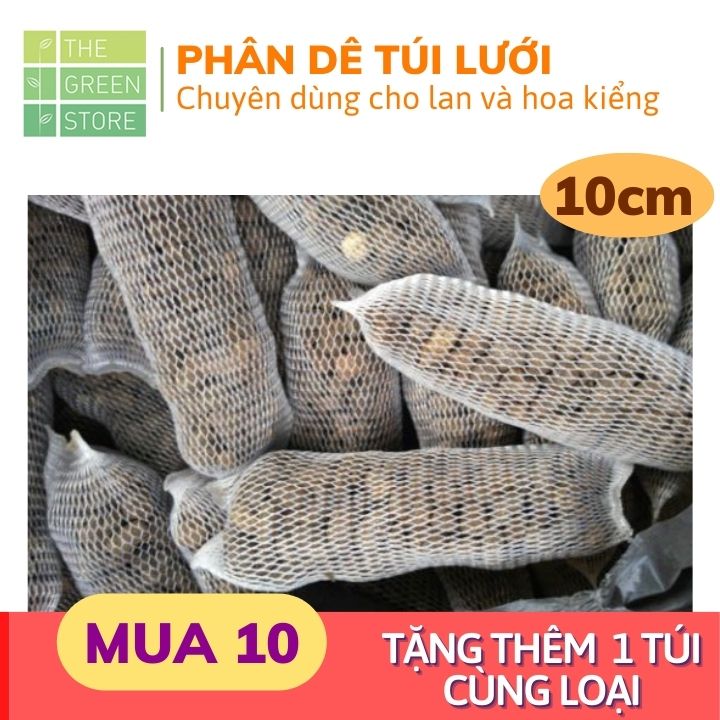 Phân dê đã xử lý, túi lưới dài 5cm, 10cm, 20cm, 30cm, không mùi chuyên dùng cho hoa lan