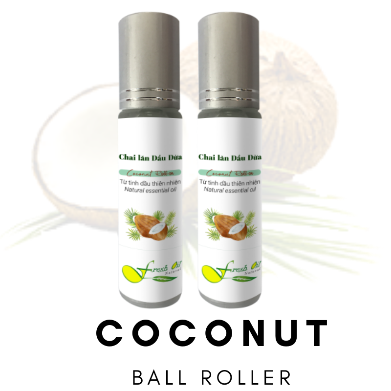 [HCM]Chai lăn tinh dầu dừa 10ml