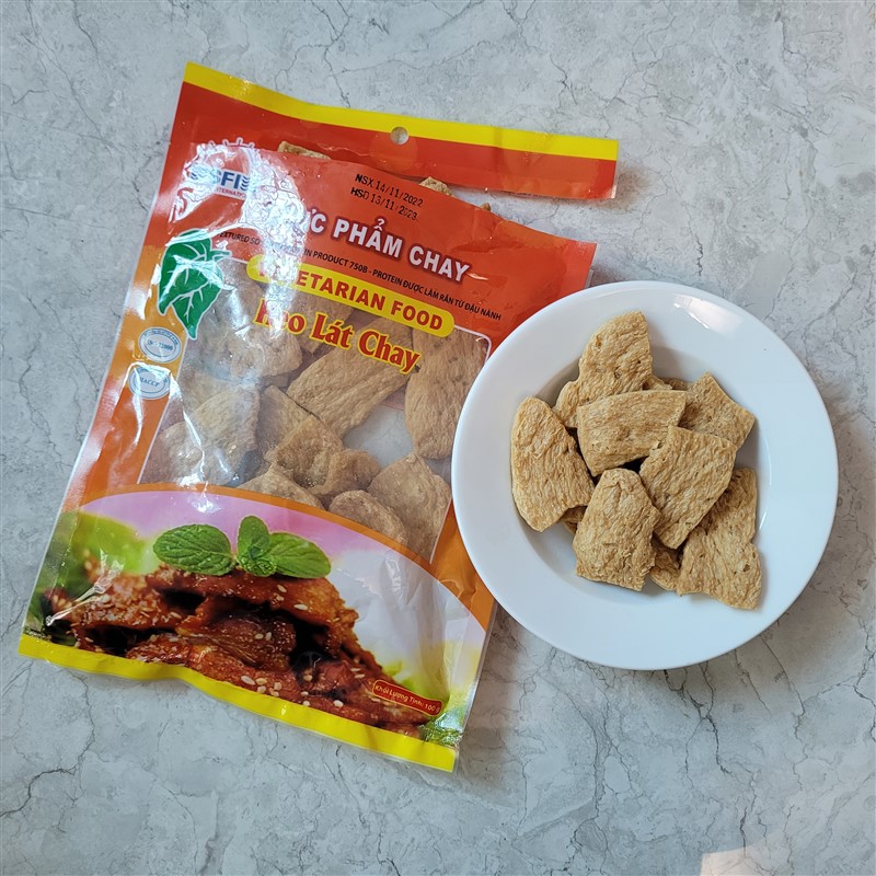 Túi 100gr Heo lát chay thực phẩm chay từ đậu nành