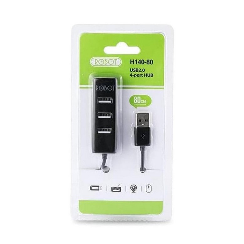 Cổng chia usb hub 4 cổng Robot H140 - Bảo Hành 1 Đổi 1