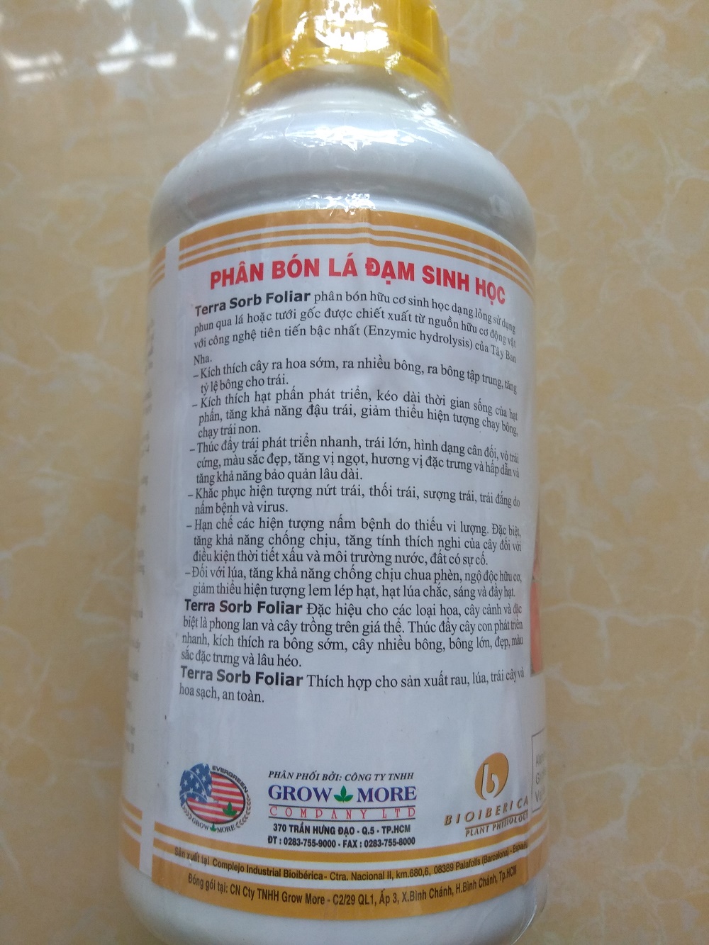 Phân bón siêu to lá terra-sorb foliar - chai 500 ml