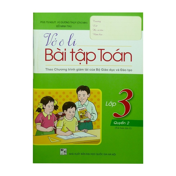 Vở ô li bài tập toán lớp 3 tập 2 - quyển
