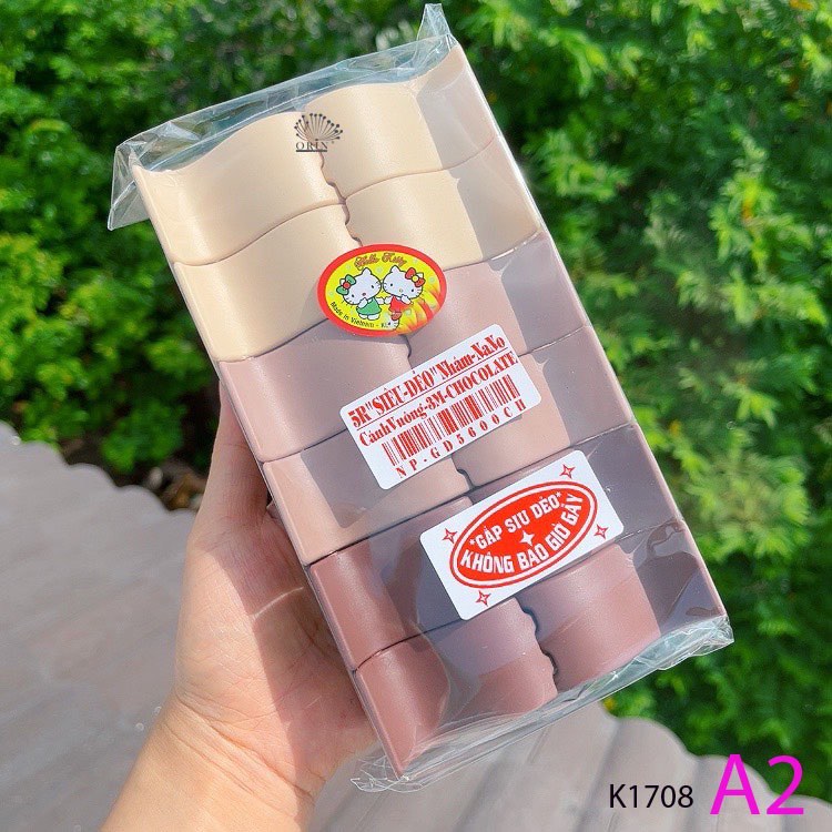( SIÊU DẺO) Set 12 Kẹp tóc càng cua 5 răng nhám màu socola- HOT HIT