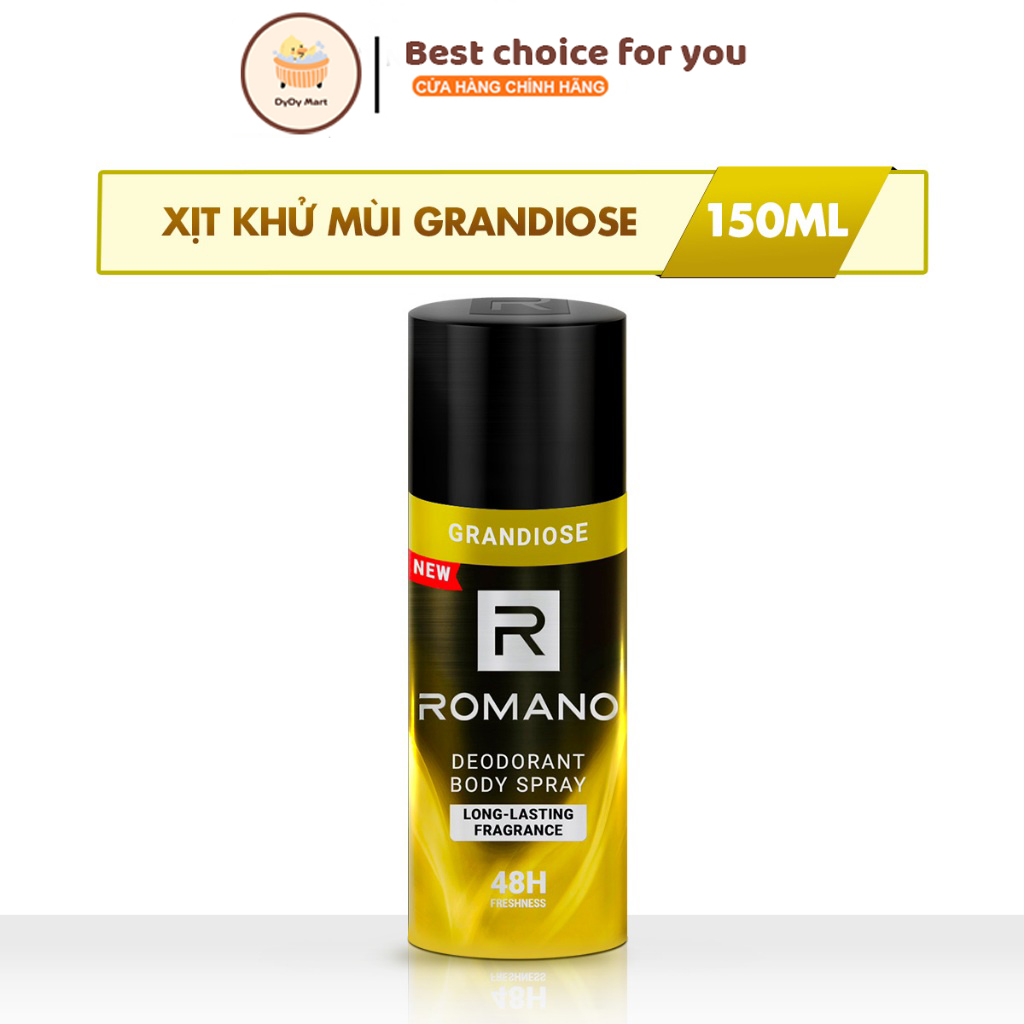 Xịt khử mùi toàn thân Romano 150ml