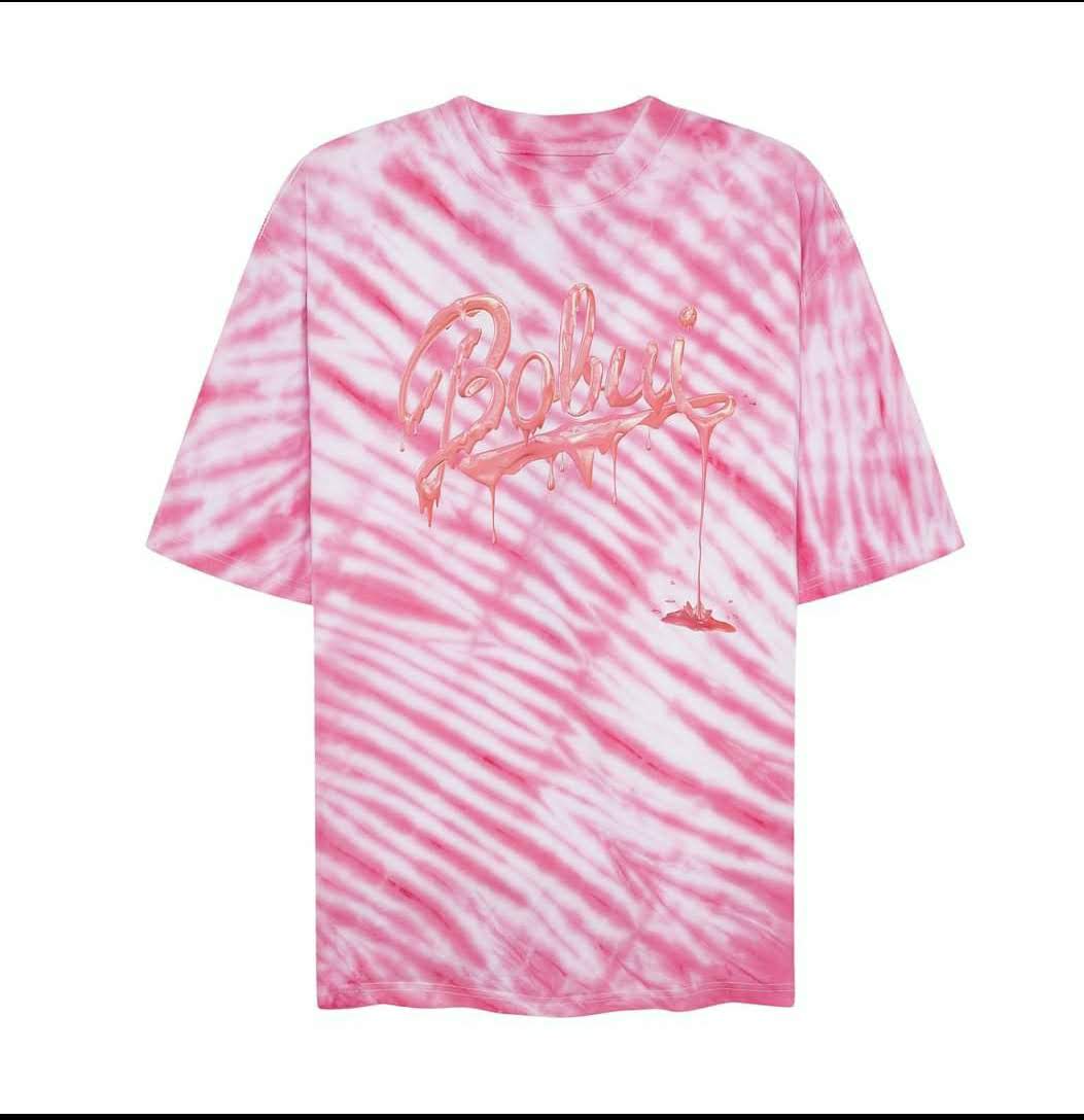 Áo Thun Tay Lỡ BOBUI TIE-DYE PINK FULL TAG (ẢNH THẬT)