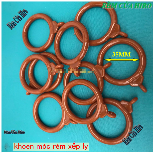 Vòng khoen ore treo rèm cửa xếp ly kèm móc sắt