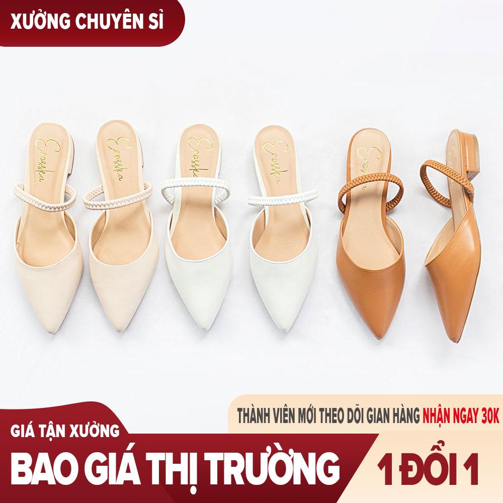Giày nữ, giày cao gót slingback mũi nhọn cao 2cm phối dây thời trang kiểu dáng basic - EL002 (NU)