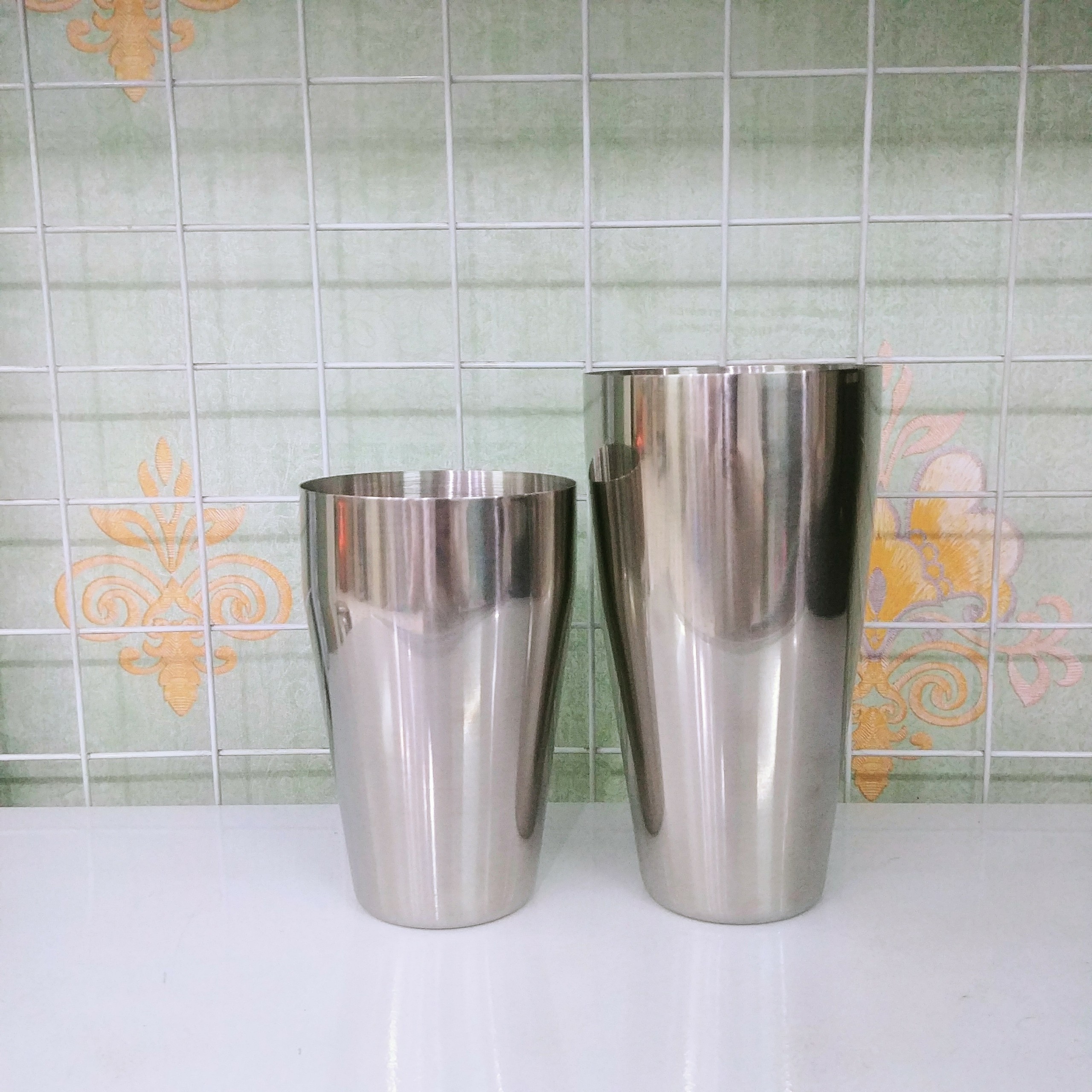 [HCMC] 2 pieces 600ml-800ml stainless steel cocktail shaker bar