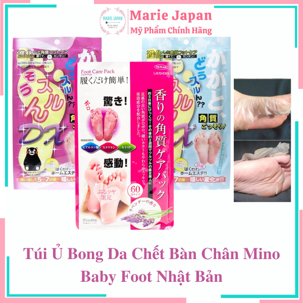 Túi ủ bong da chết bàn chân Mino Baby Foot Nhật Bản cao cấp