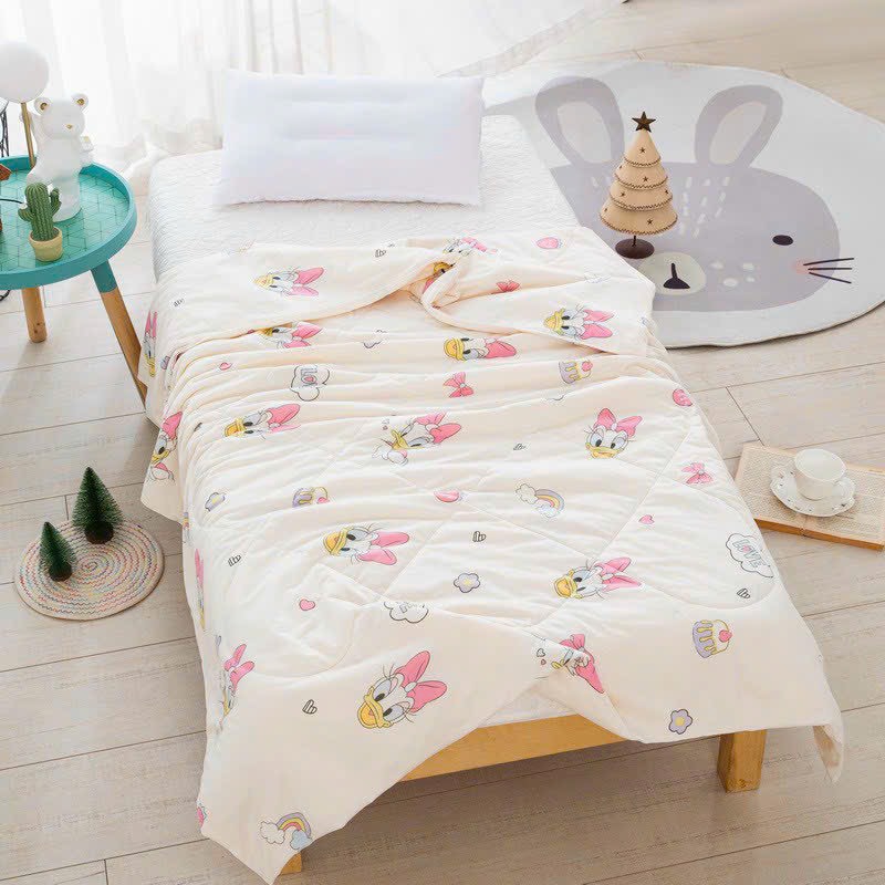 Chăn Trẻ Em Cotton Thun Lạnh Siêu Cấp, Kích Thước 1mx1m4