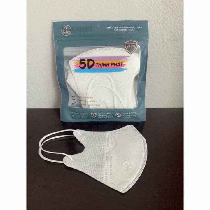 ] Thùng 100 chiếc khẩu trang 5D mask Thịnh Phát hàng chính hãng có kháng khuẩn