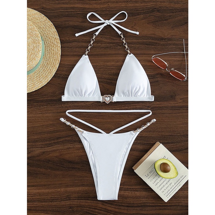 Bikini phối xích trái tim( nhiều màu)