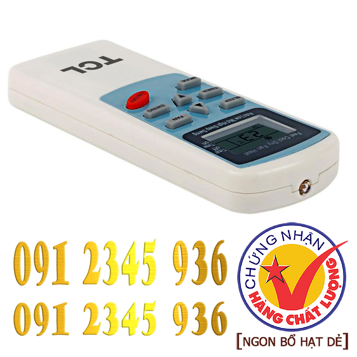 Điều khiển TCL [HÀNG ĐẸP] cho điều hòa. (Mẫu số 2)
