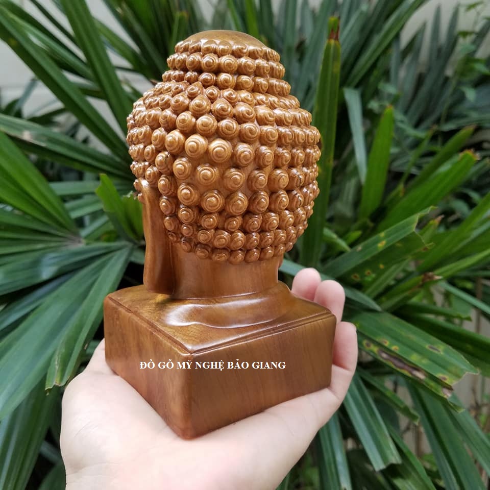 Tượng phật Thích ca gỗ bách xanh cao 15 cm Diện phật Thích Ca