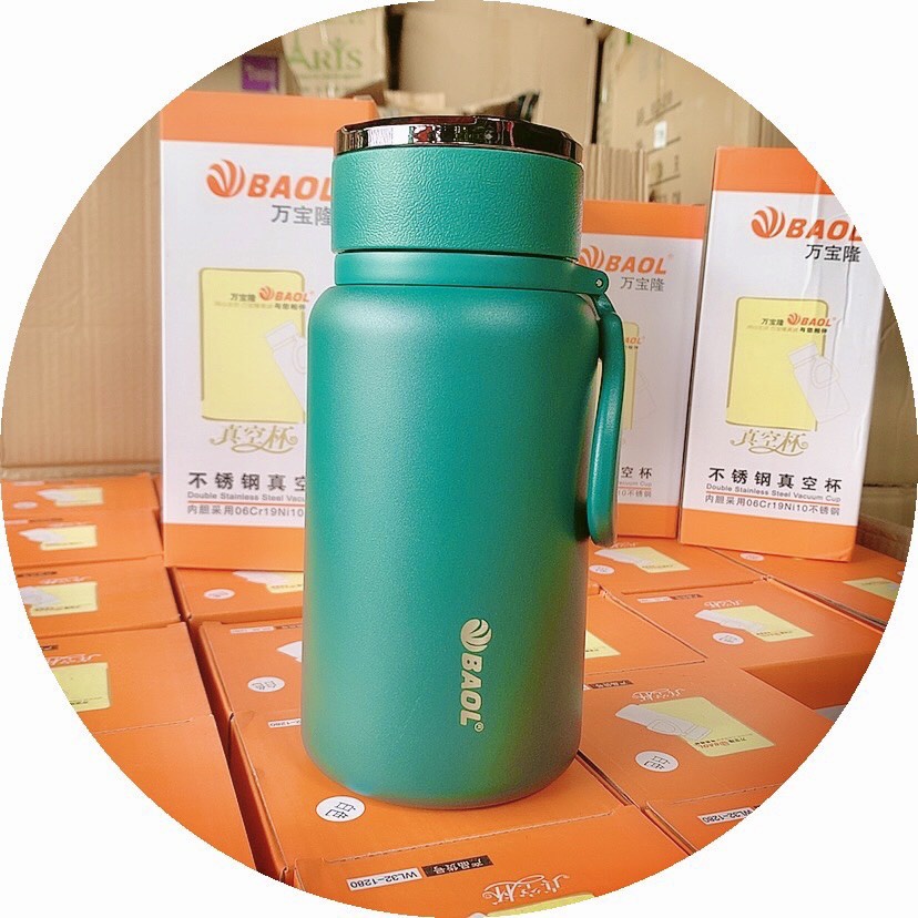 Bình đựng nước giữ nhiệt BAOL cao cấp, bình giữ nhiệt inox sus 304, bình kim cương dung tích 1280ml 1500ml