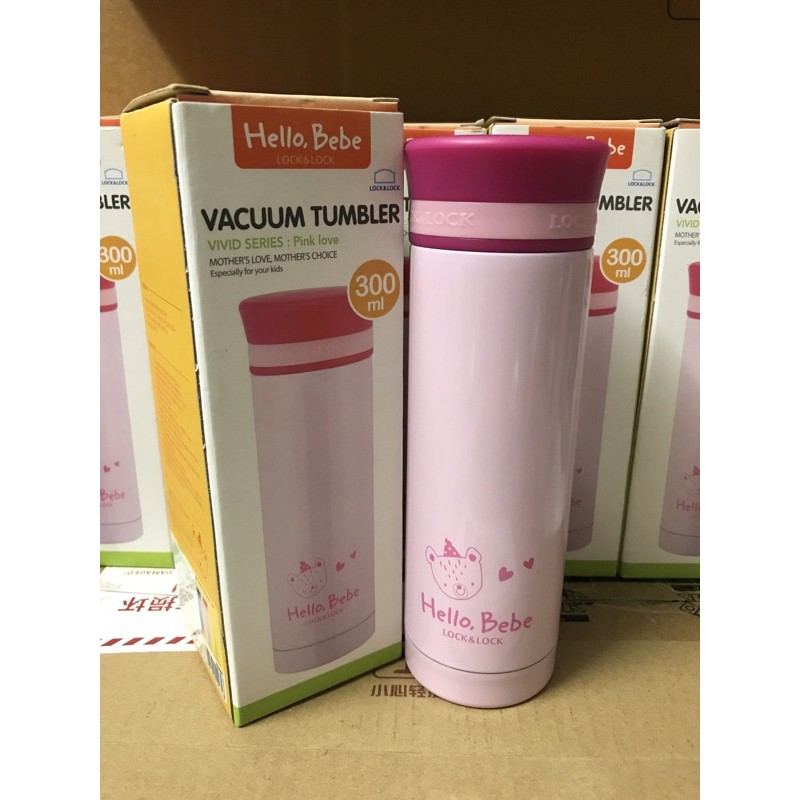BÌNH GIỮ NHIỆT HELLO BEBE PINK LOVE-HBB314