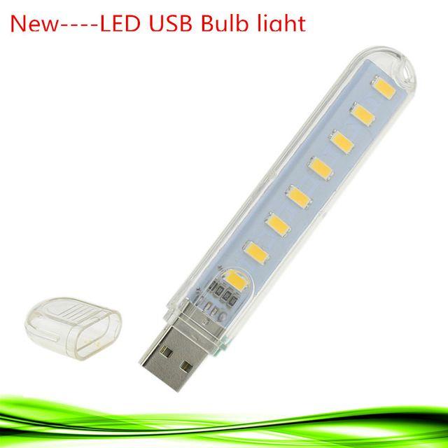 [HCM]Đèn Led cắm cổng Usb 8 Bóng bao sáng