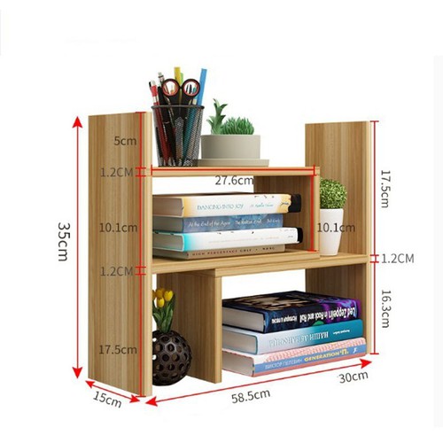 [ HÀNG LOẠI 1 ] Kệ sách gỗ đa ngăn để bàn tiện ích MDF