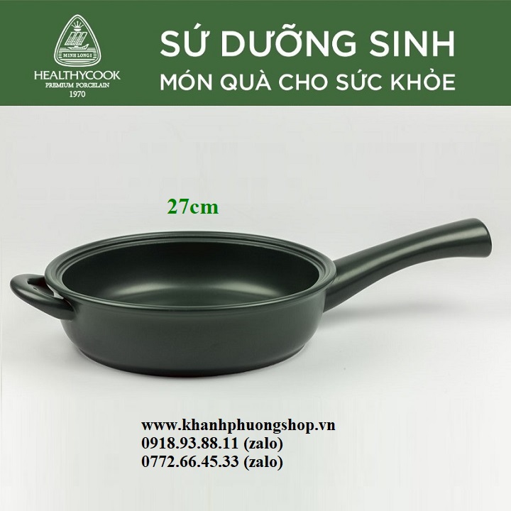 chảo sứ dưỡng sinh minh long - chảo sứ minh long