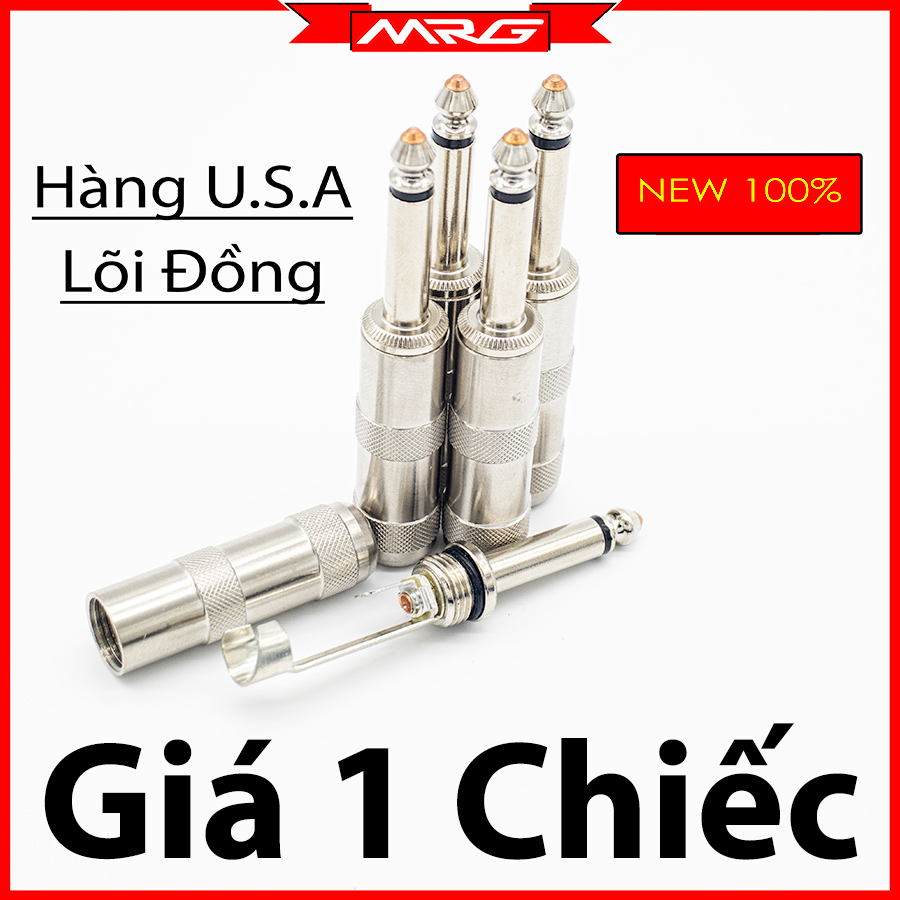 Jack 6 Ly Chân Đồng USA Loại Tốt, giá 1 chiếc. J-6 | rắc 6ly, jack 6.5, giắc 6ly, jack cắm âm thanh