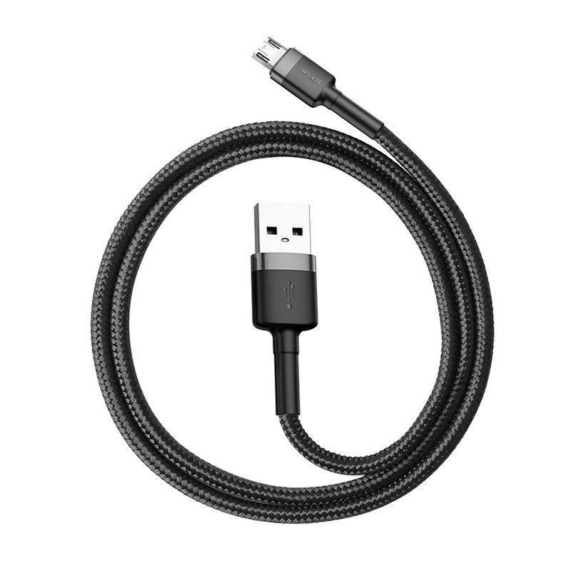 Cáp sạc nhanh Baseus Cafule Micro dây bện dù cho iPhone dài 1M/2M/3M