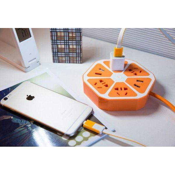 [SALE GIÁ SỐC] Ổ Điện Trái Cam 2 USB Có Công Tắc