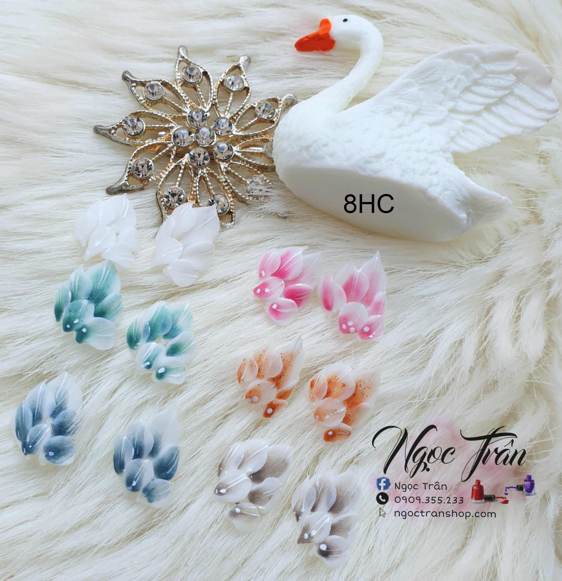 [HCM]oa bột nổi - hoa gốc đắp ẩn 8HC