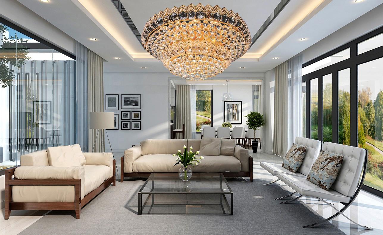 [Trả góp 0%] Đèn mâm ốp trần - pha lê trang trí VKT-NC-90927A