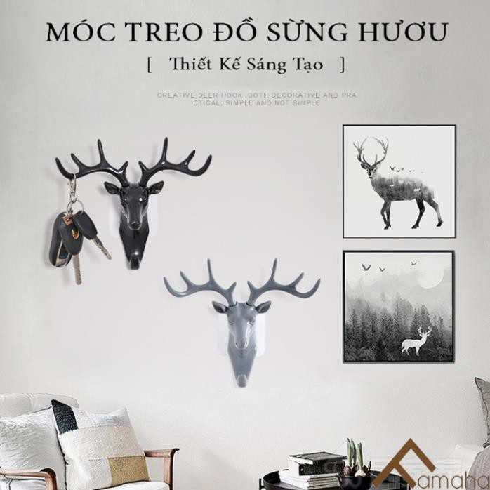 Móc Treo Vật Dụng Dán Tường Hình Hươu