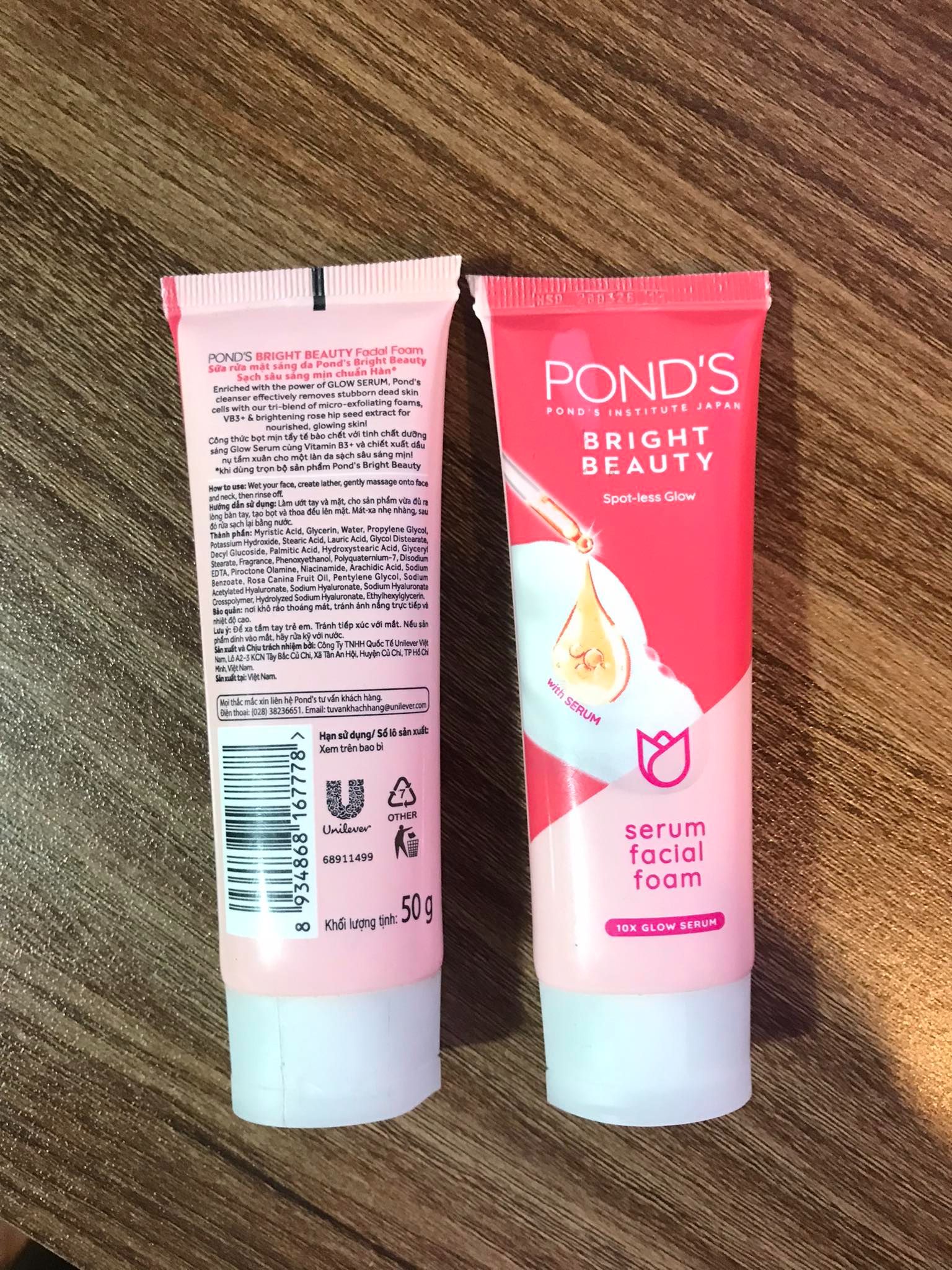 [Chính Hãng] Sữa Rửa Mặt Làm Sáng Da Pond's hồng (50g)