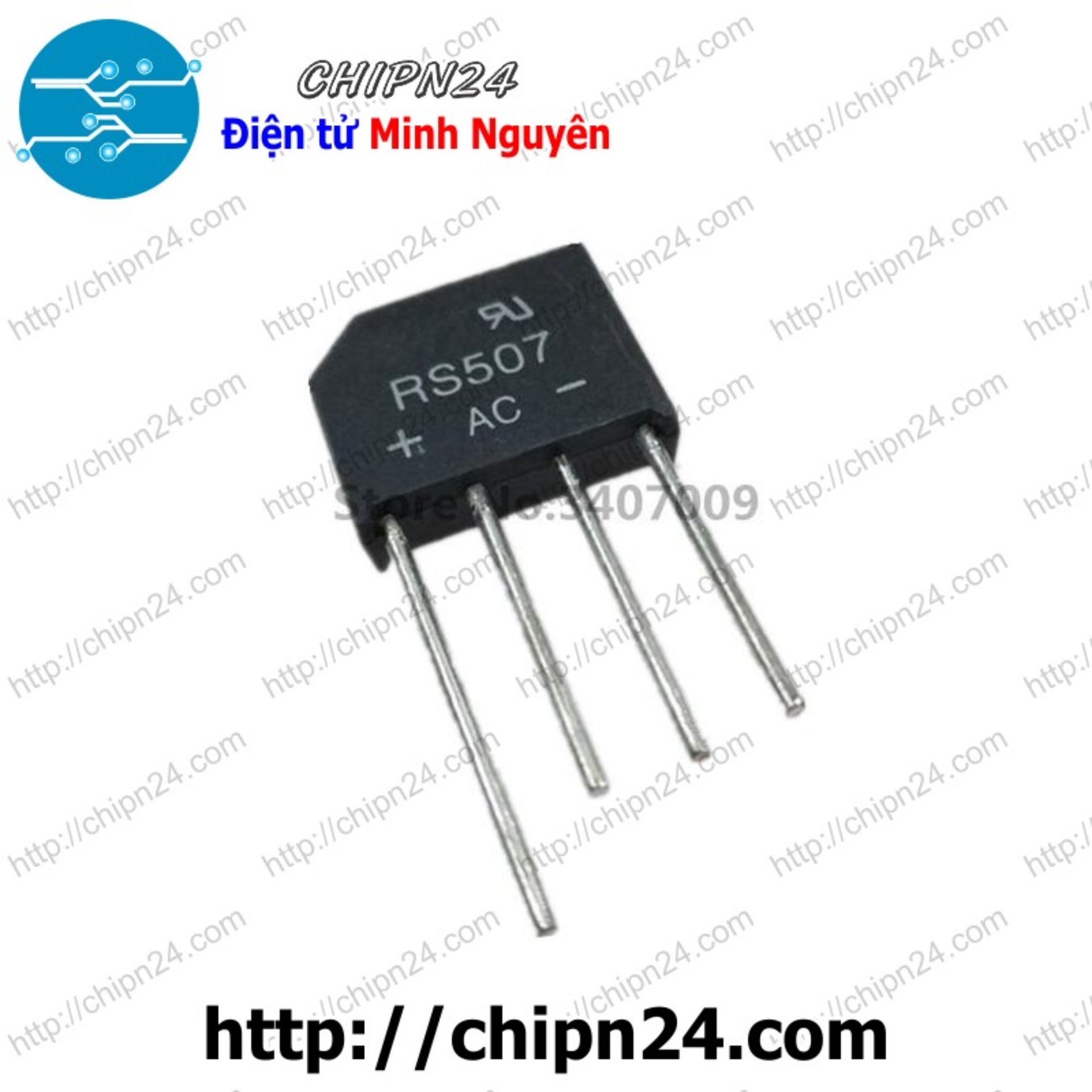 [2 con] (F17.2) Cầu Diode RS507 5A 700V (5A dẹt)