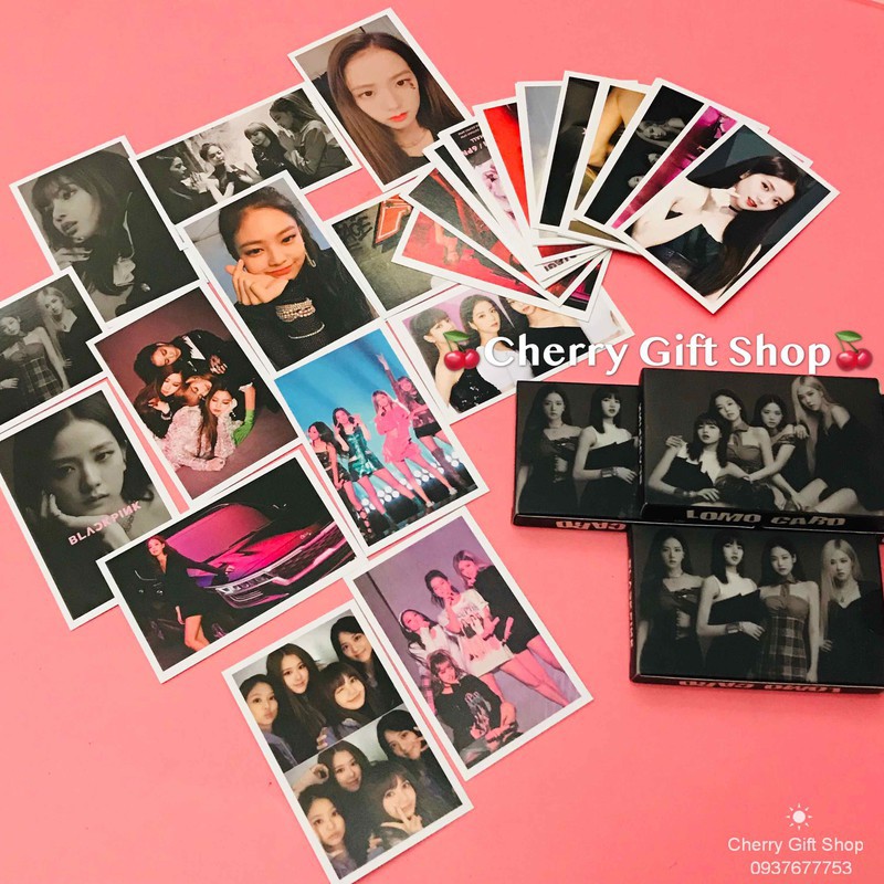 Bộ Lomo Card Black Pink Lisa Mẫu Mới