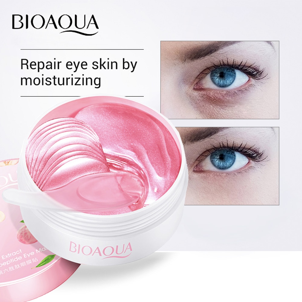 Set 60 Mặt Nạ Mắt Bioaqua Chiết Xuất Đào Dưỡng Ẩm Làm Mịn Và Săn Chắc Da Giảm Quầng Thâm Bọng Mắt - H.E.E COSMETIC