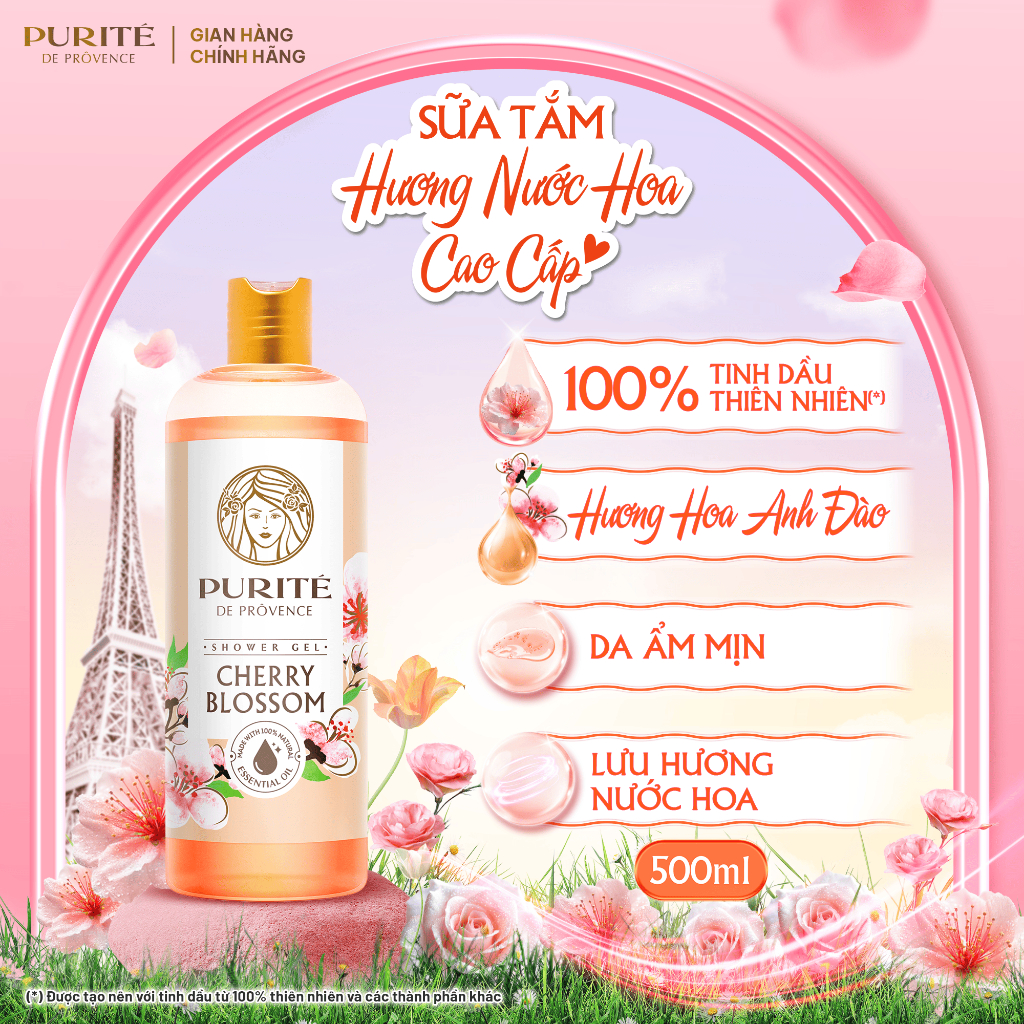 [BAO BÌ MỚI] Sữa Tắm Thiên Nhiên Purité 500ml