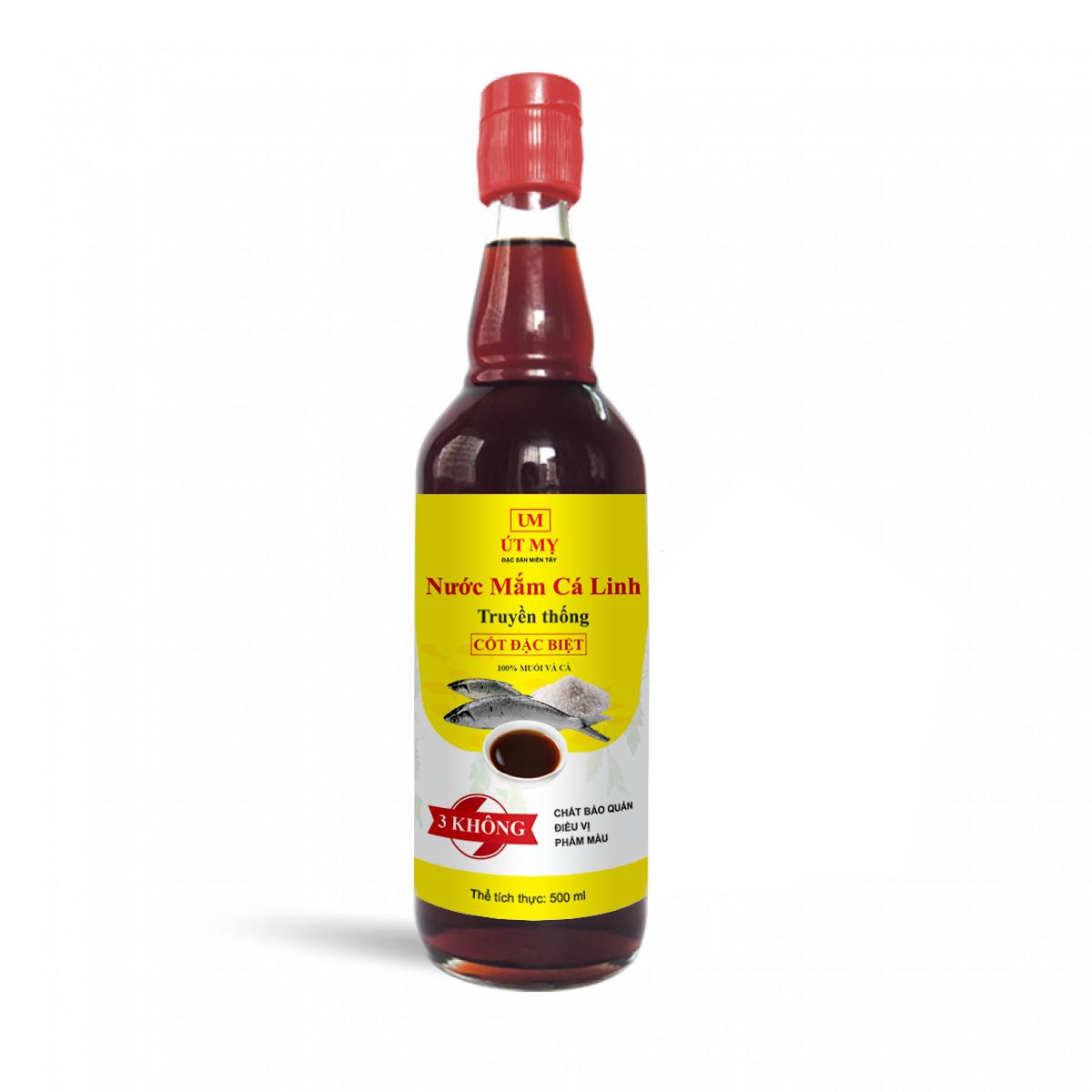 Nước mắm cá linh nguyên chất 500ml Út Mỵ