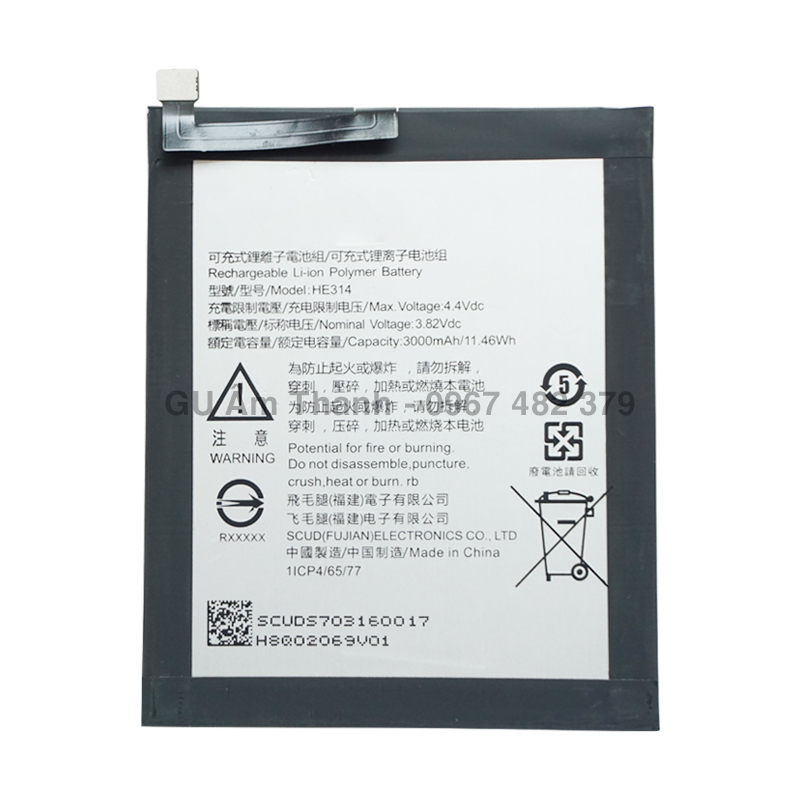 Pin cho Sharp Z2 FS8002 Xách tay (HE314) dung lượng 3000mAh Zin máy