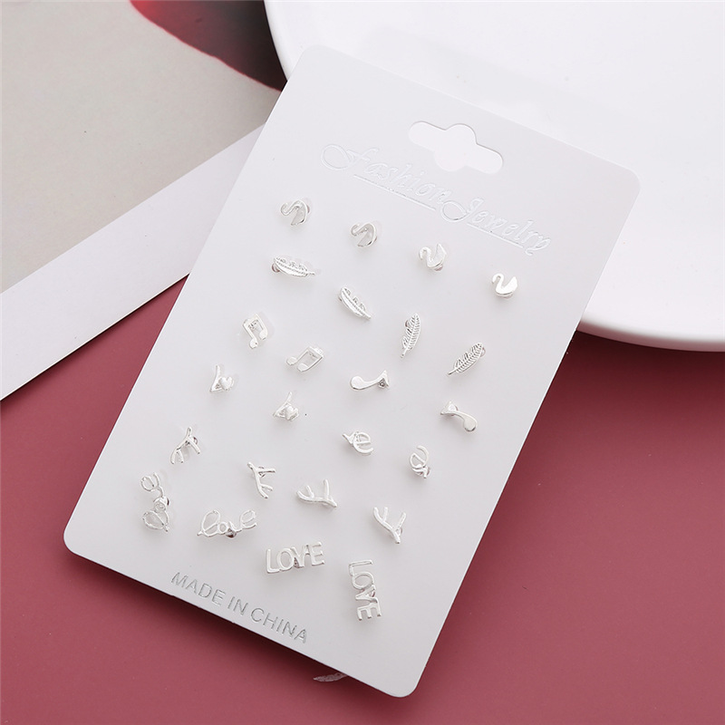 Set 12 đôi khuyên tai bông tai mã SKG xinh đẹp tuyệt trần