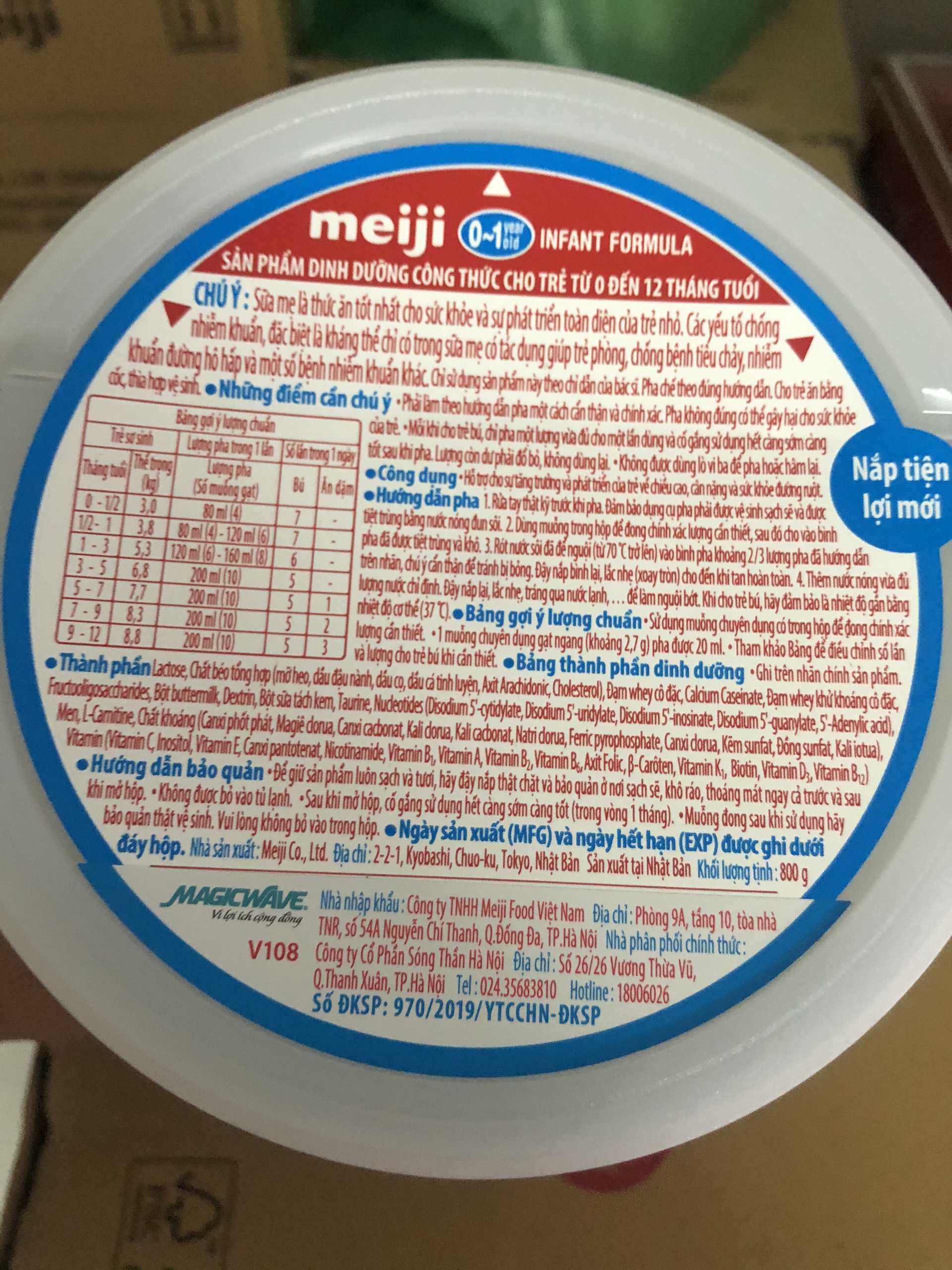 [HCM]Sữa Bột Meiji Infant Formula HT 800g (0-12 tháng tuổi mẫu mới)