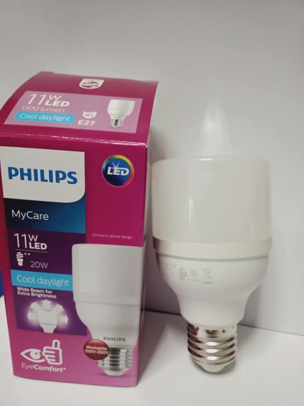 Bóng mycare bright 11w trắng, vàng Philips