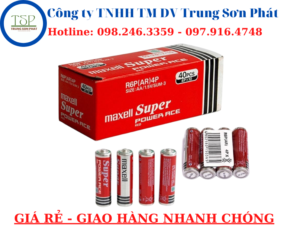 [ Lốc 4 Viên ] Pin Tiểu AA ( 2A ) Maxell 1.5V
