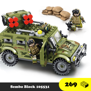 Lego Lắp Ráp Xe Jeep Quân đội Bọc thép thumbnail