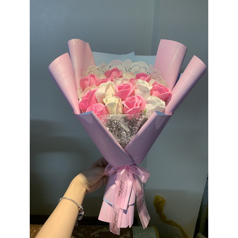 Hoa sáp thơm bó 19b mjx màu
