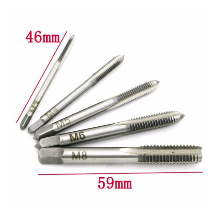 Bộ 5 mũi khoan taro ren m3 - m4 - m5 - m6 - m8
