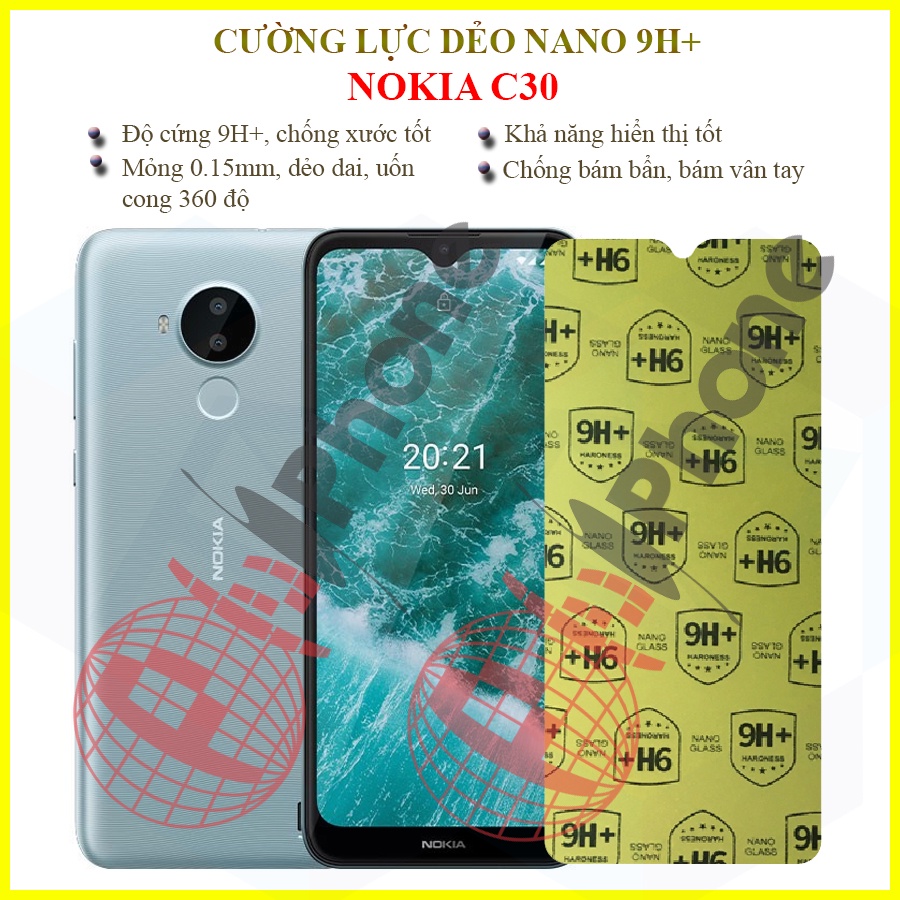 Dán cường lực dẻo nano Nokia C30