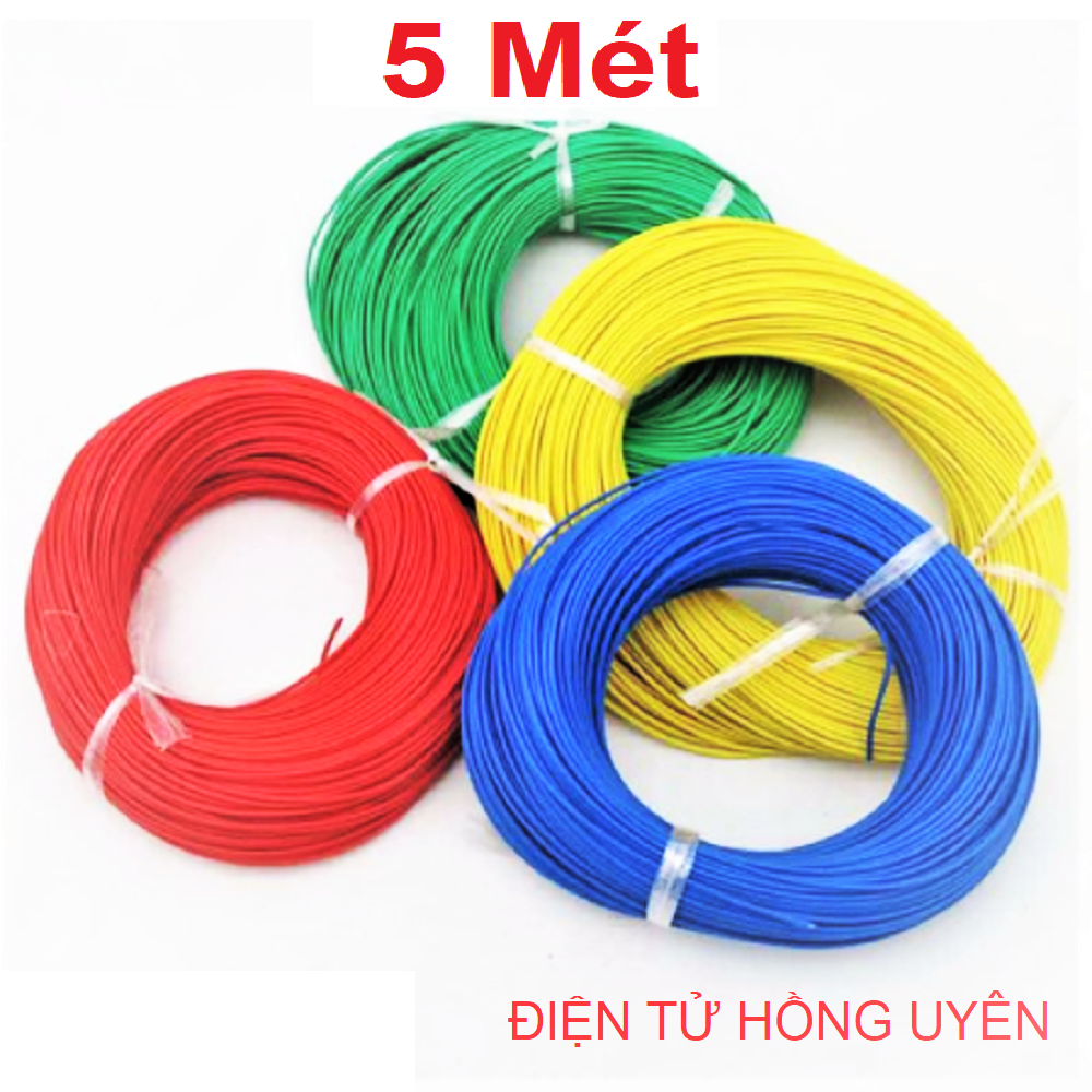 Dây Điện đơn, Lõi đồng nhiều sợi 0.35mm x 5m - điện tử hồng uyên